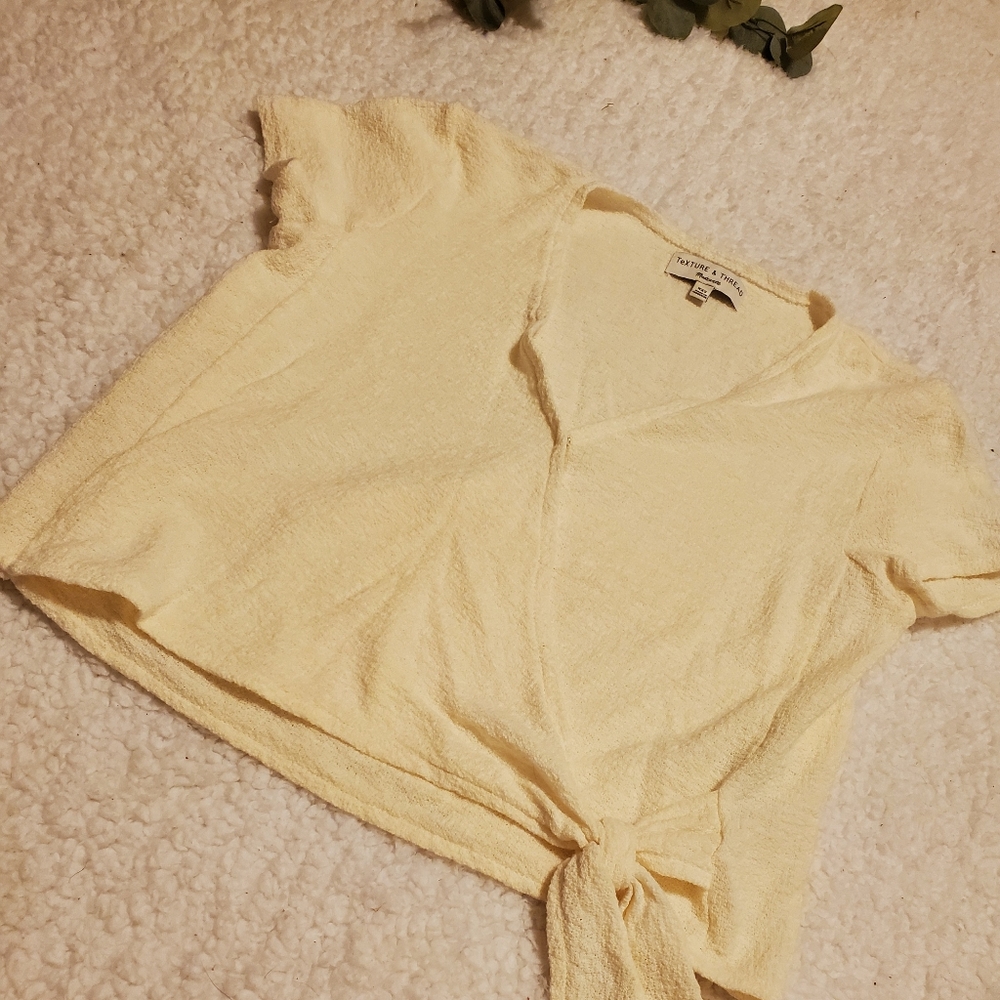 TeXTURE & Thread Madewell Wrap/Tie Top